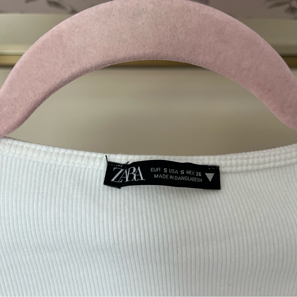 Zara Long-Sleeve Crop Top Size S - Picture 6 of 6